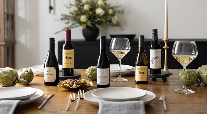 The Duckhorn Portfolio wines on a table